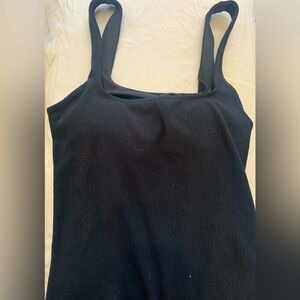 Alo ribbed minimalist tank black small